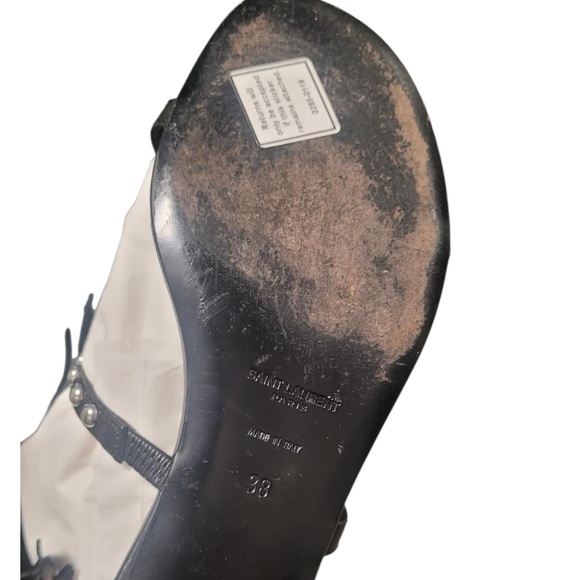 👓✨ Saint Laurent Studded Fringe Leather Sandals – Size 38 (US 7.5) ✨👓 - Picture 6 of 15